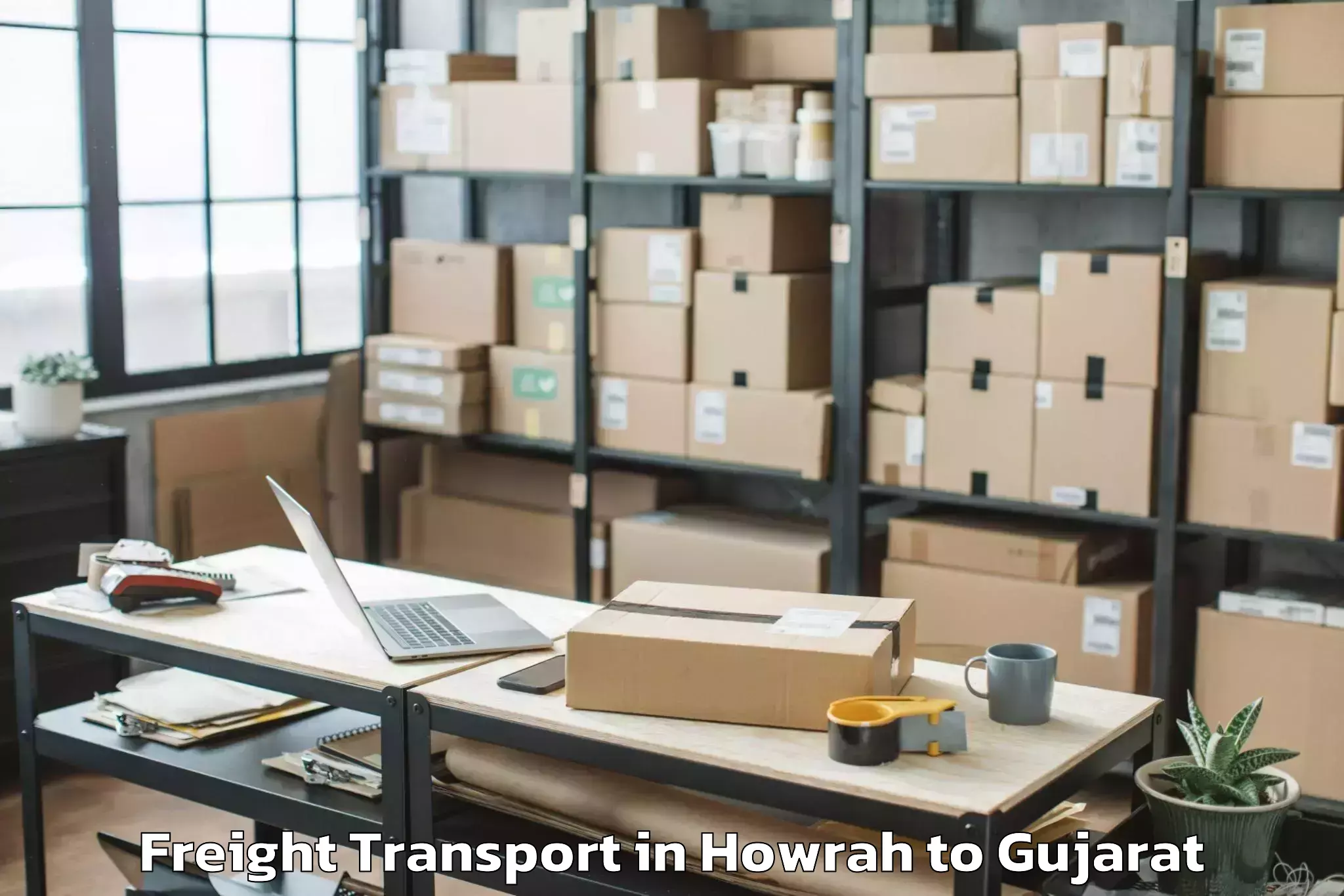 Top Howrah to Bhachau Freight Transport Available